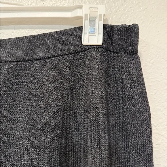 St. John Collection Santana Knit Jacket Pants wide leg Set Black Wool Blend - Picture 9 of 16